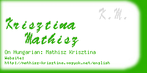 krisztina mathisz business card